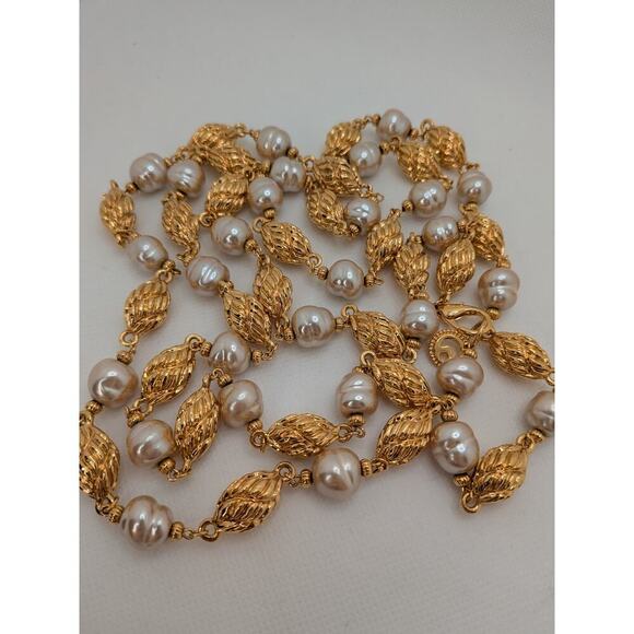 St. John Accessories - St. John Baroque Gold Station 61" Adjustable Belt Designer Signed